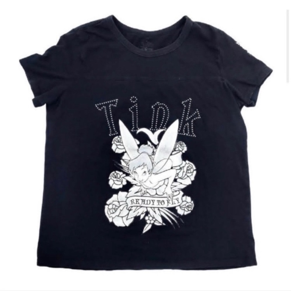 Tinkerbell Graphic T-Shirt Disney Glam Rhinestones